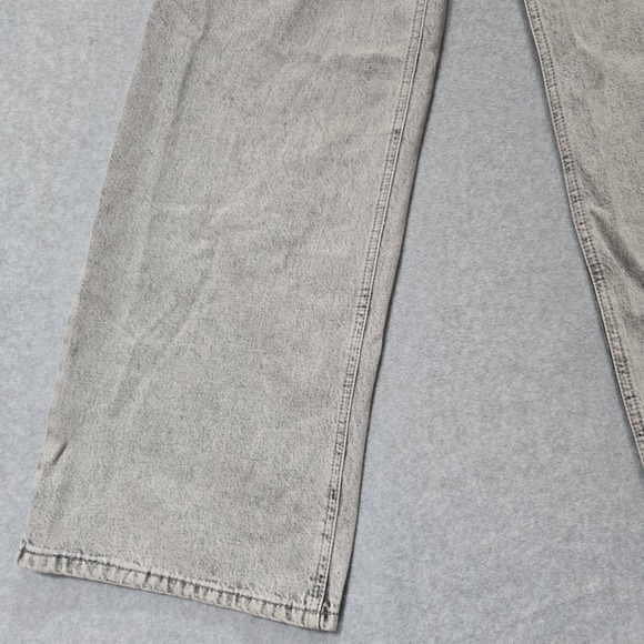 NA-KD Jeans Womens 40 Gray Straight Leg High Rise Relaxed Fit Denim NWT - Picture 5 of 16